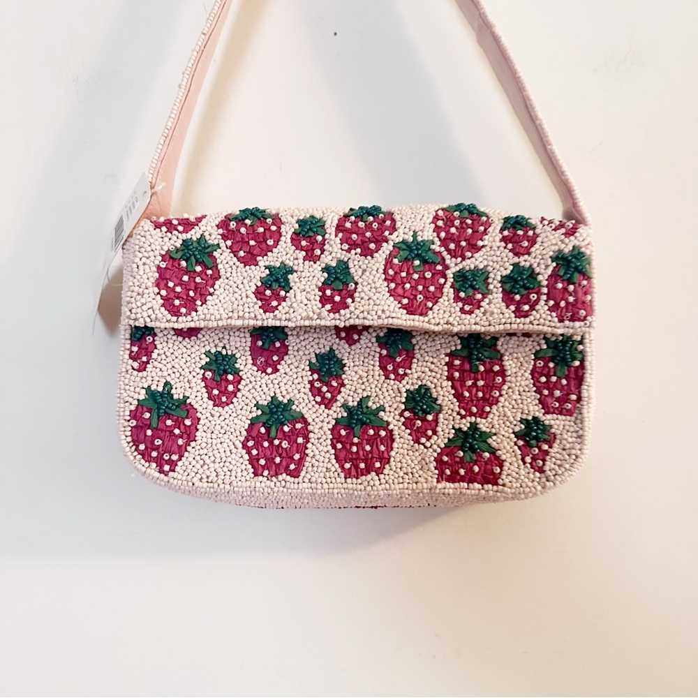 Anthropologie The Fiona Beaded Bag: Food & Drink Edition Strawberry Fields - Picture 8 of 11